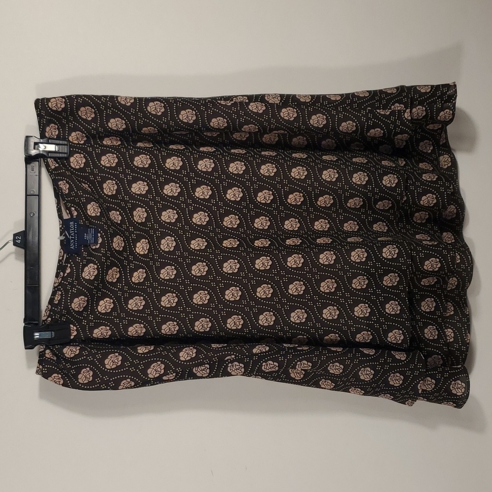 Ann taylor Floral brown skirt with Ruffles Size 12P - Picture 10 of 11